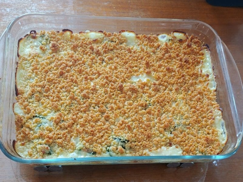 Cliquez pour zoomer ! Crumble courgettes, chèvre et lardons Thermomix par jessicarsene