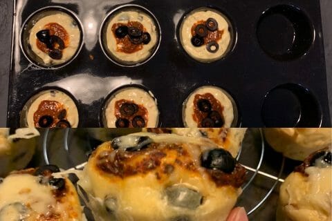 Cliquez pour zoomer ! Muffins salés façon pizza au Thermomix