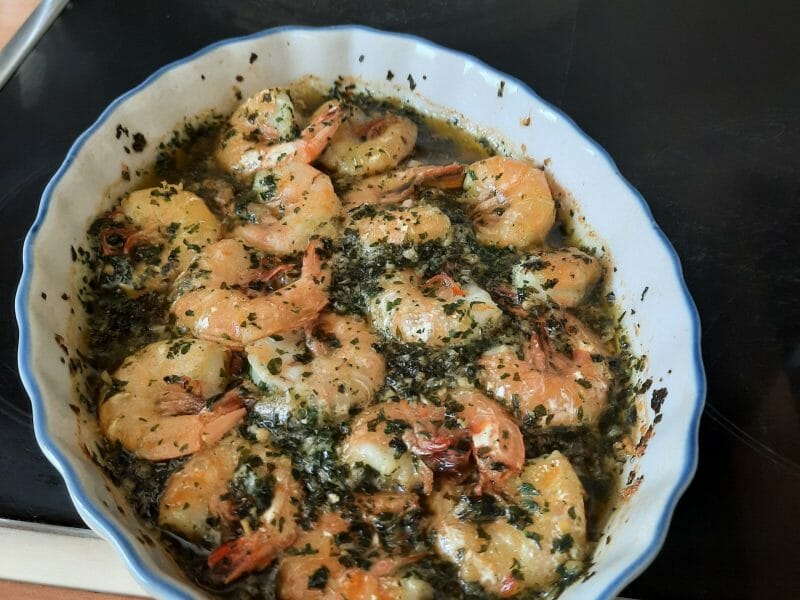 Cliquez pour zoomer ! Crevettes à l’ail Thermomix par mama974