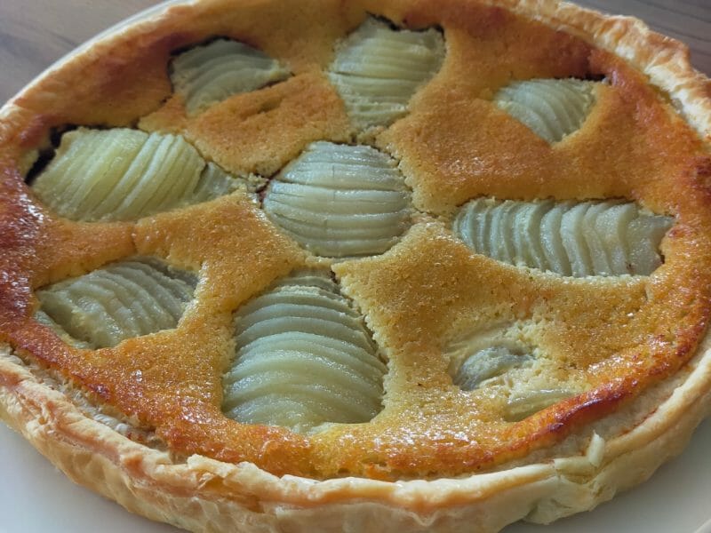 Cliquez pour zoomer ! Tarte aux poires sur lit de chocolat Thermomix par aux_delices_de_cecile