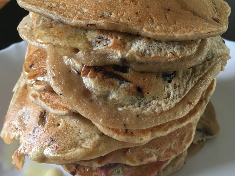 Cliquez pour zoomer ! Pancake myrtilles et pépites de chocolat Thermomix par karine65