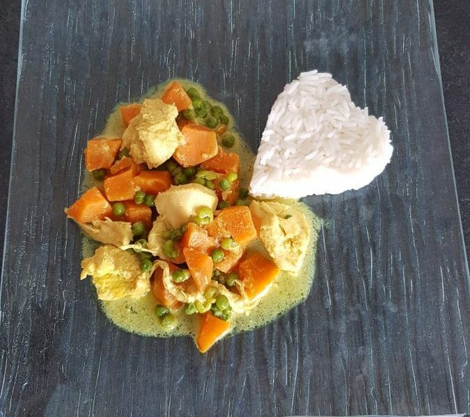 Cliquez pour zoomer ! Curry de poulet aux patates douces Thermomix par Moutonnette