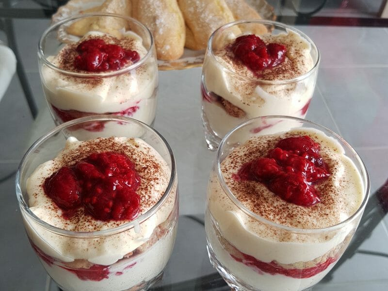 Cliquez pour zoomer ! Tiramisu aux framboises Thermomix par Moutonnette