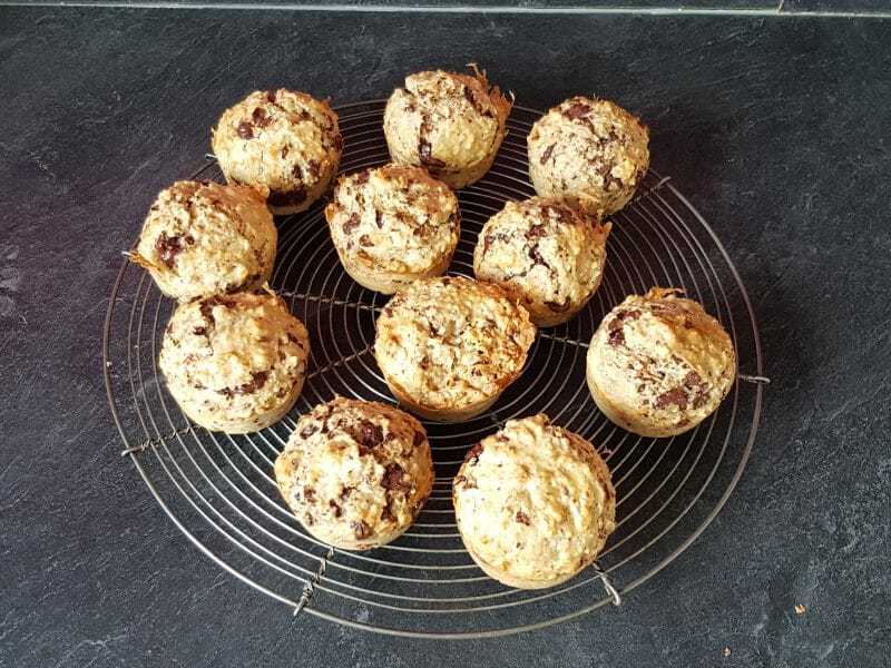 Cliquez pour zoomer ! Muffins au son d’avoine et aux pépites de chocolat Thermomix par Moutonnette