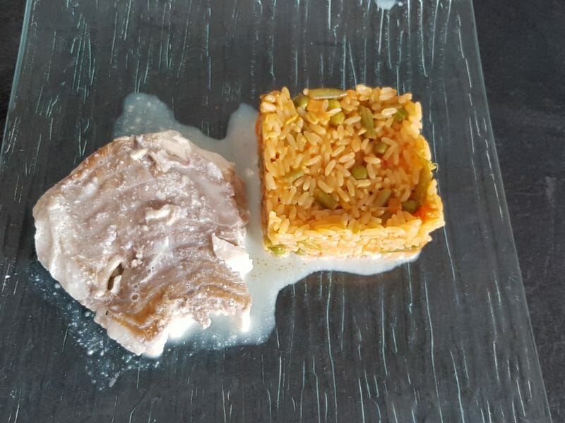 Cliquez pour zoomer ! Riz safrané aux petits légumes Thermomix par Moutonnette