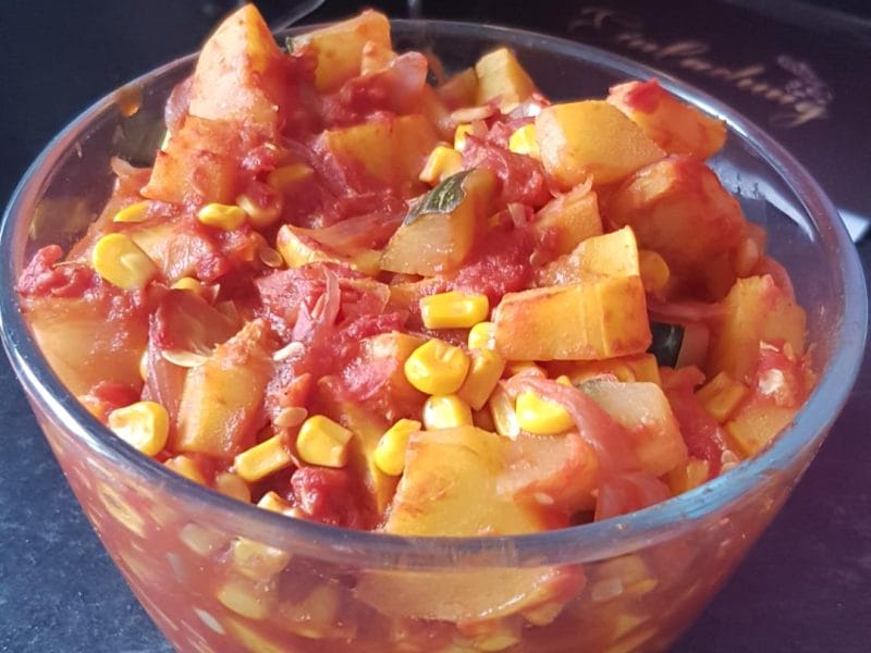 Cliquez pour zoomer ! Poêlée de courgettes à la mexicaine Thermomix par Moutonnette