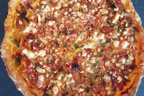Cliquez pour zoomer ! Quiche poivrons et chorizo au Thermomix