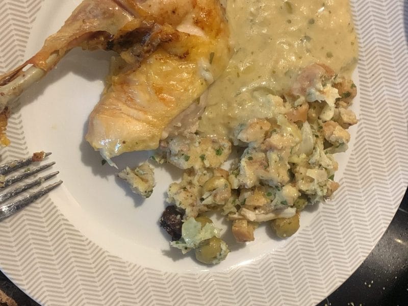 Cliquez pour zoomer ! Poulet farci ail et olives vertes Thermomix par 0pibrac