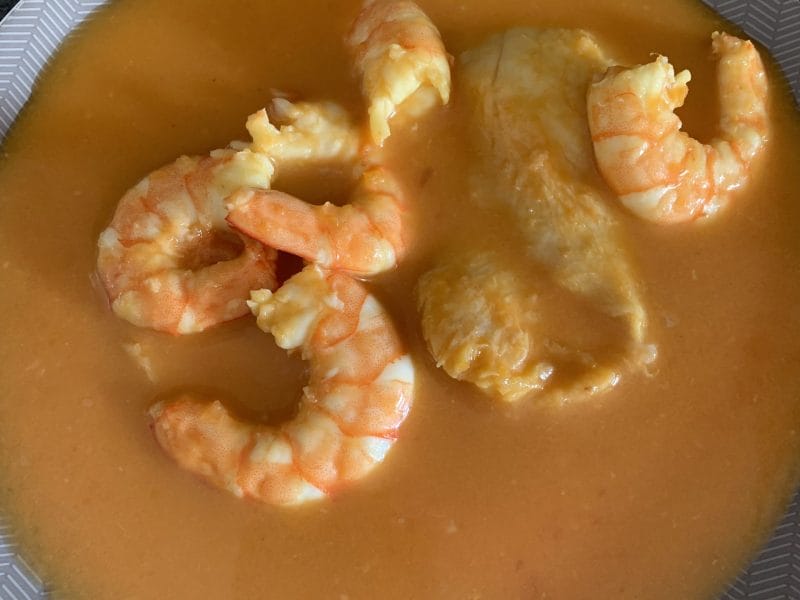 Cliquez pour zoomer ! Velouté de lotte aux crevettes Thermomix par 0pibrac