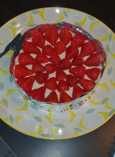Cliquez pour zoomer ! Tarte aux fraises sans cuisson Thermomix par Katia44830