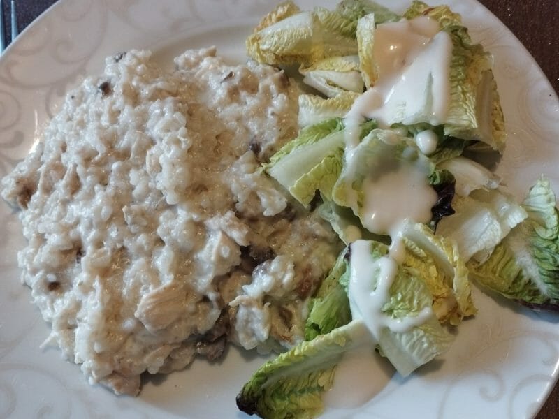 Cliquez pour zoomer ! Risotto poulet et champignons Thermomix par amandine_733