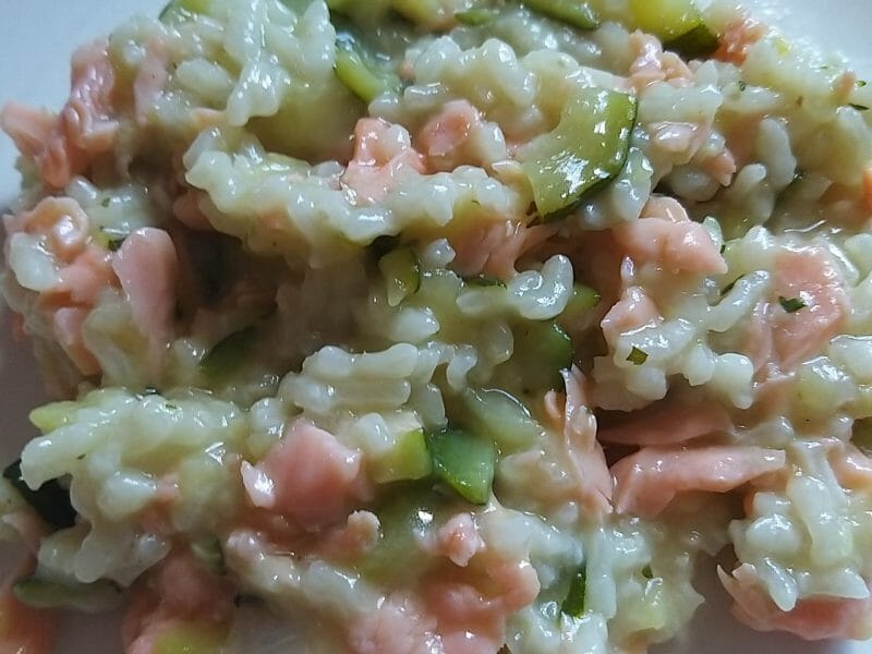 Cliquez pour zoomer ! Risotto courgettes saumon Thermomix par valpru59