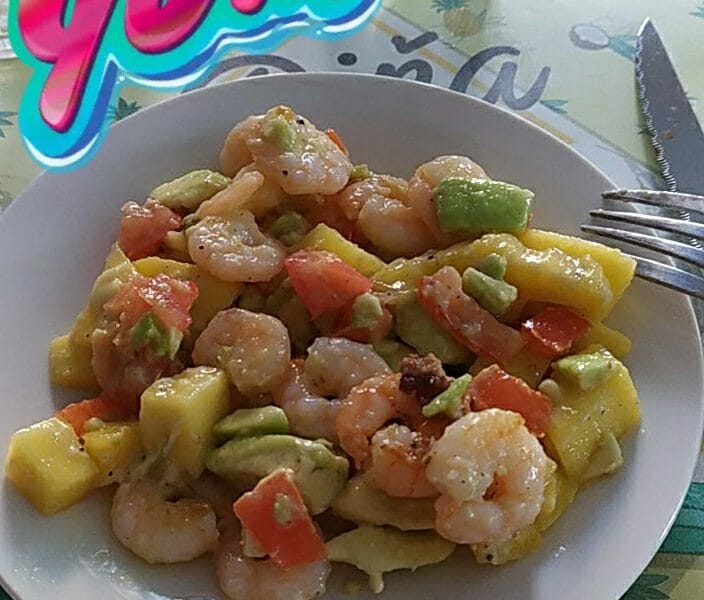 Cliquez pour zoomer ! Ceviche de crevettes, mangue, avocat Thermomix par Marielinesch