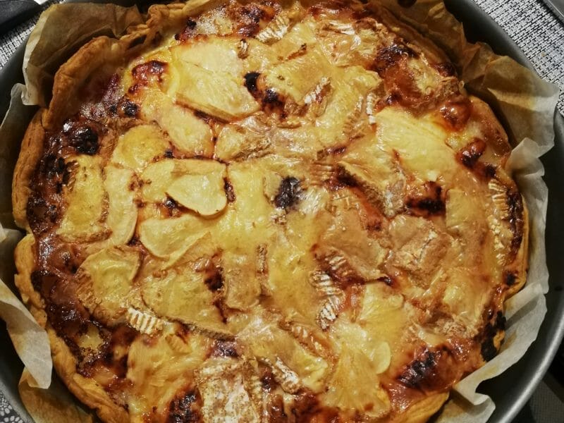 Cliquez pour zoomer ! Tarte au camembert, pommes et lardons Thermomix par MonoS