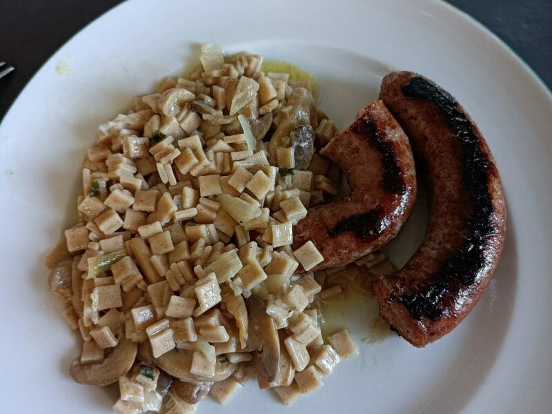 Cliquez pour zoomer ! Risotto de crozets et champignons Thermomix par Yvan le farfadet