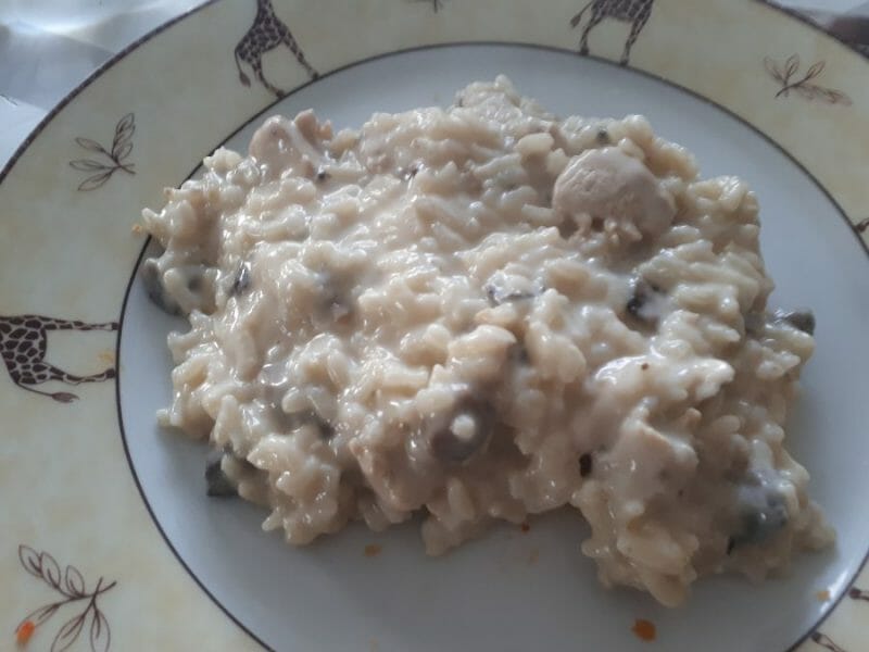 Cliquez pour zoomer ! Risotto poulet et champignons Thermomix par Dedel35