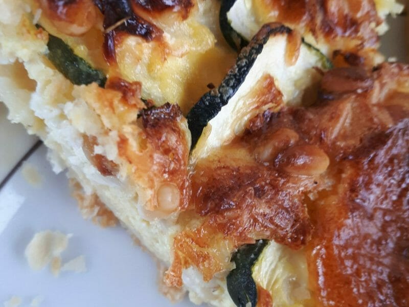 Cliquez pour zoomer ! Tarte courgettes, chèvre et pignons de pin Thermomix par Dedel35