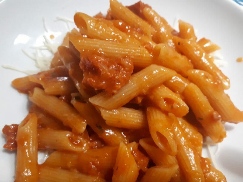Cliquez pour zoomer ! Penne au chorizo Thermomix par Dedel35