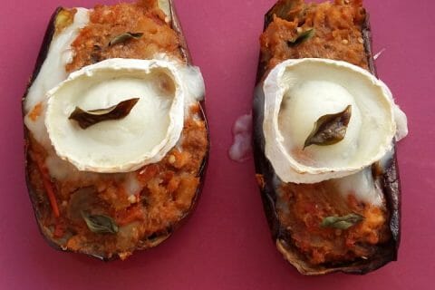 Cliquez pour zoomer ! Aubergines farcies au thon au Thermomix