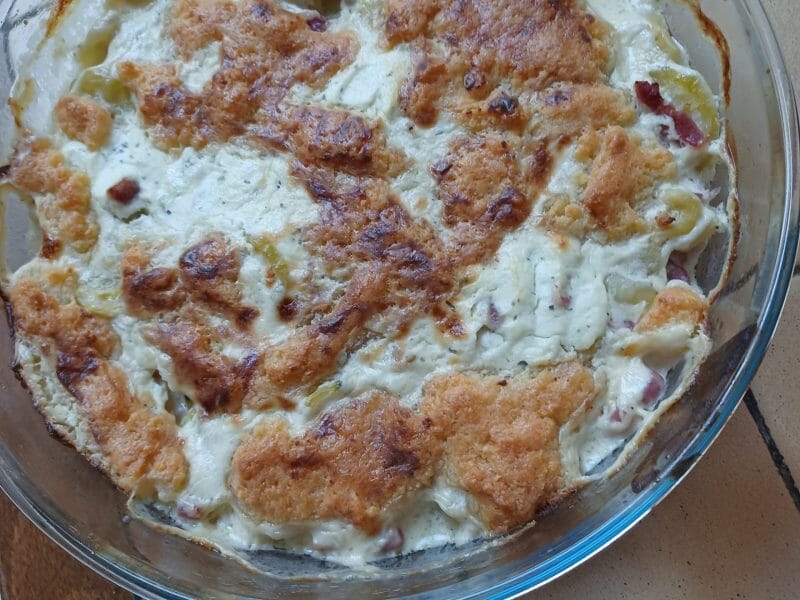 Cliquez pour zoomer ! Crumble courgettes, chèvre et lardons Thermomix par patriciac