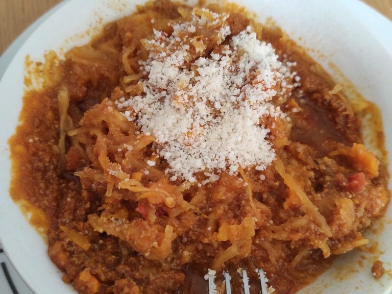 Cliquez pour zoomer ! Pâtes sauce bolognaise au potiron Thermomix par vivimj