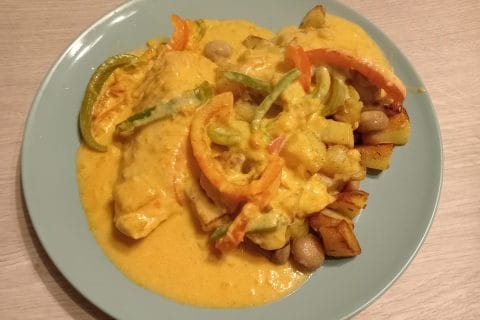Cliquez pour zoomer ! Poulet à la crème de poivrons Thermomix par mirjiana