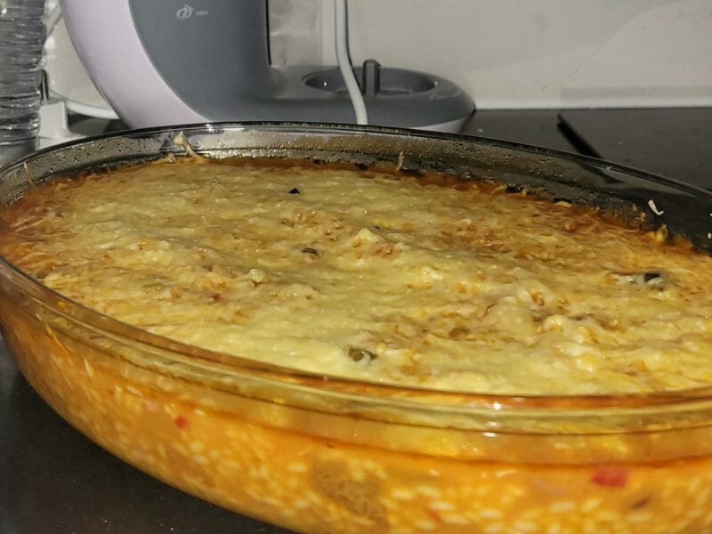Cliquez pour zoomer ! Gratin de riz façon pizza Thermomix par amel_124