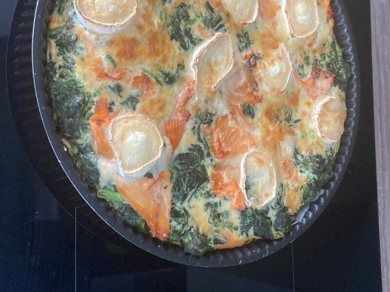 Cliquez pour zoomer ! Tarte épinards, saumon et chèvre Thermomix par dimyasalyaaya