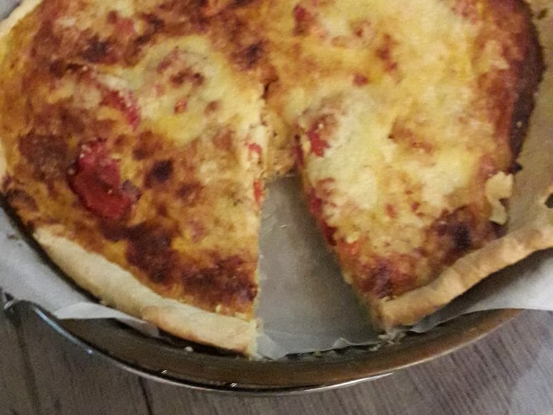 Cliquez pour zoomer ! Tarte au thon, tomate et moutarde Thermomix par Carole76170