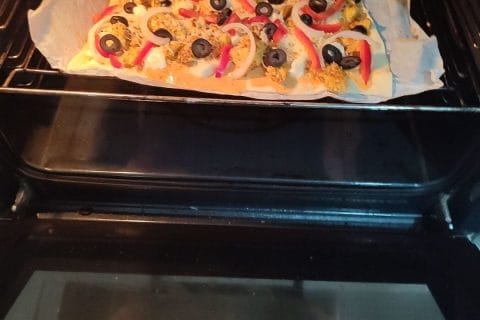 Cliquez pour zoomer ! Pizza poulet tandoori Thermomix par lauralouay