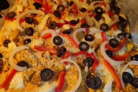 Cliquez pour zoomer ! Pizza poulet tandoori Thermomix par lauralouay