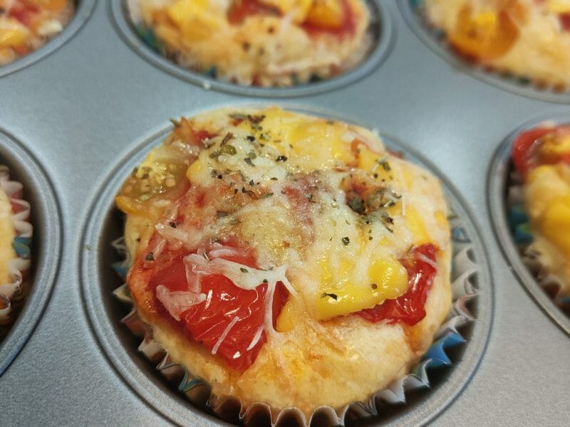Cliquez pour zoomer ! Muffins salés façon pizza Thermomix par maariie3