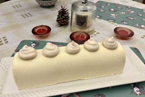 Cliquez pour zoomer ! Bûche vanille praliné Thermomix par Muyato