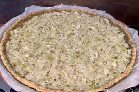 Cliquez pour zoomer ! Tarte aux oignons, lardons et moutarde douce Thermomix par Muyato