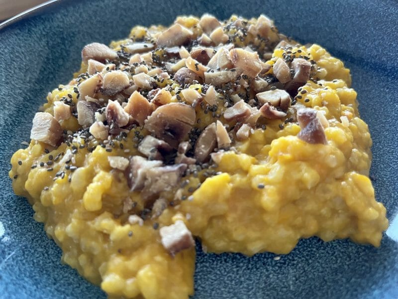 Cliquez pour zoomer ! Risotto de butternut aux châtaignes Thermomix par Muyato