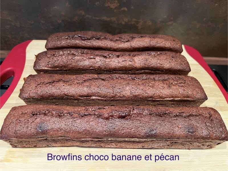 Cliquez pour zoomer ! Browfins choco banane et pécan Thermomix par Muyato