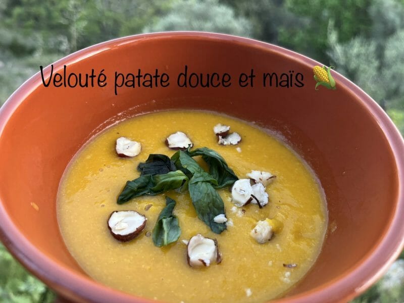 Velouté de mais et patate douce au Thermomix - Cookomix