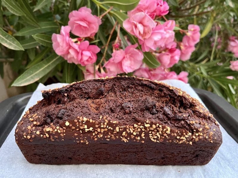 Cliquez pour zoomer ! Cake au chocolat et à la banane Thermomix par Muyato