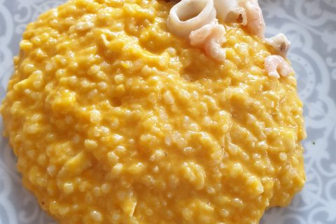 Cliquez pour zoomer ! Risotto butternut et chèvre frais au Thermomix
