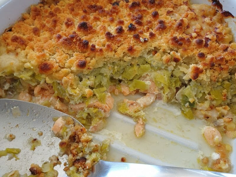 Cliquez pour zoomer ! Crumble de saumon et poireaux Thermomix par Laeti_Titia