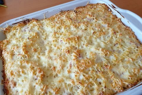 Cliquez pour zoomer ! Gratin de pâtes au fromage blanc au Thermomix