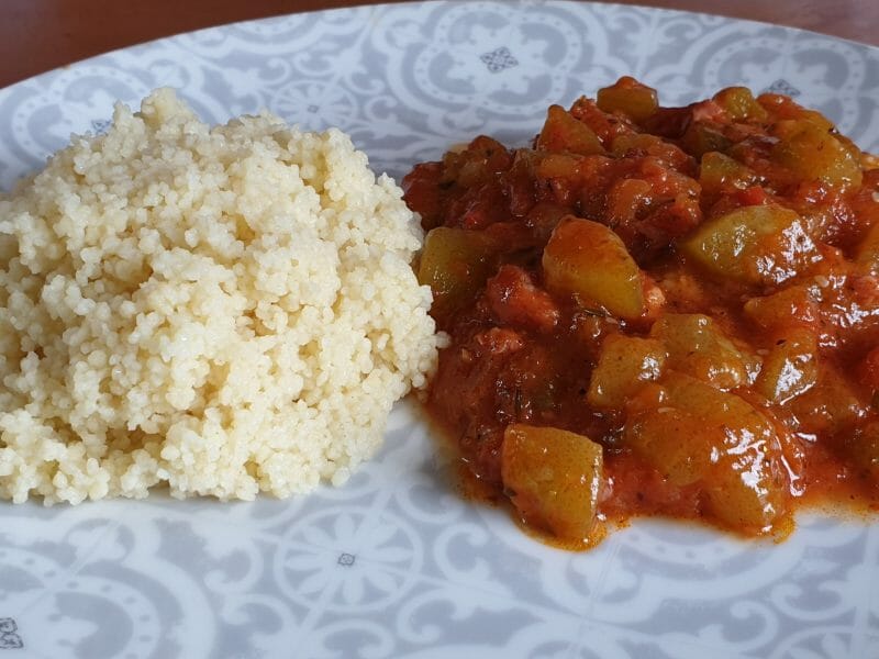 Cliquez pour zoomer ! Concombre cuit lardons tomate paprika Thermomix par Laeti_Titia