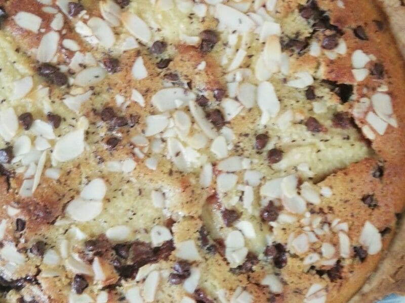 Cliquez pour zoomer ! Tarte aux poires sur lit de chocolat Thermomix par Bidouche