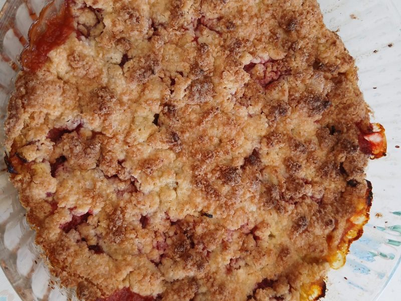 Cliquez pour zoomer ! Crumble fraise rhubarbe et noix de coco Thermomix par fran3005
