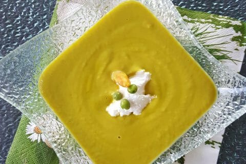 Cliquez pour zoomer ! Crème de petits pois à la mozzarella au Thermomix