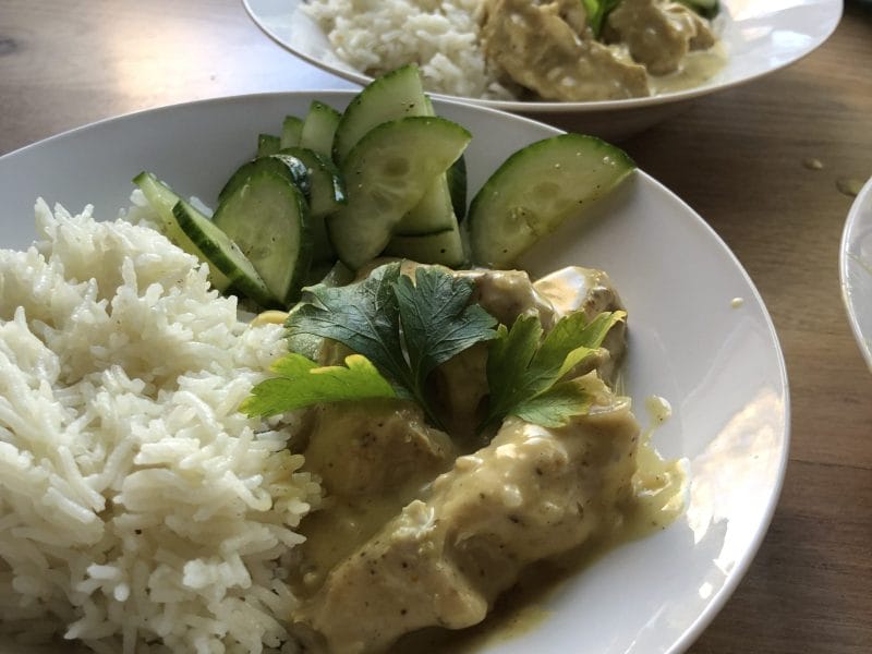 Cliquez pour zoomer ! Blancs de poulet sauce moutarde et curry Thermomix par Manou