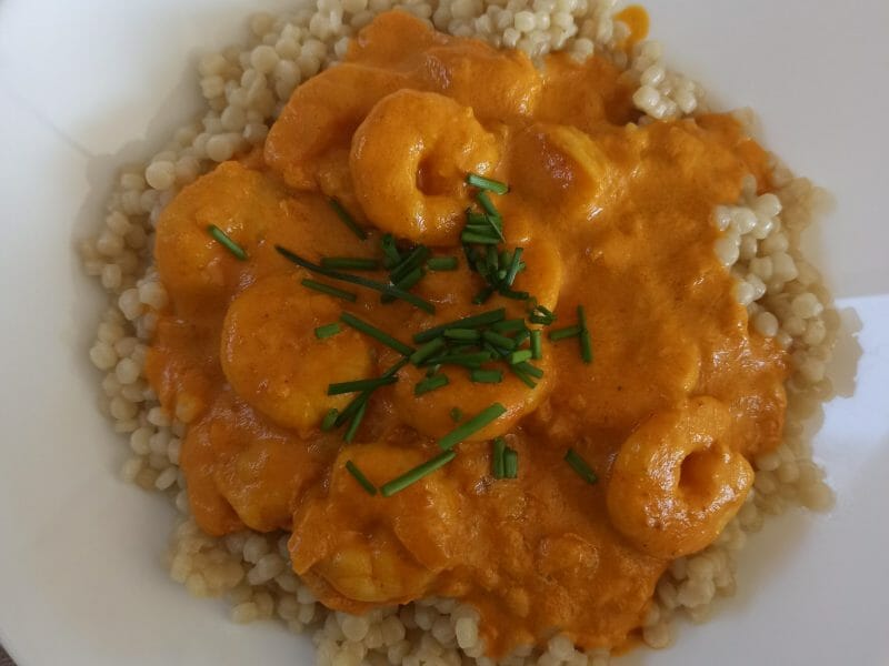 Cliquez pour zoomer ! Curry de crevettes au lait de coco Thermomix par DanaëlleT.