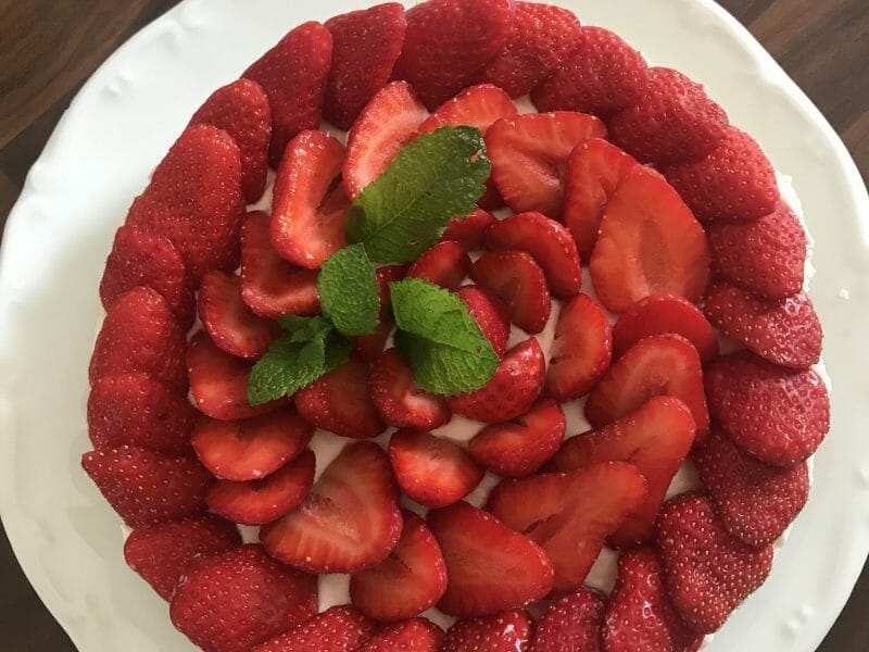 Cliquez pour zoomer ! Tarte aux fraises sans cuisson Thermomix par Yotqs