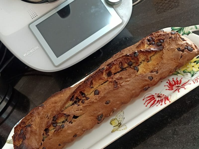 Cliquez pour zoomer ! Cake banane et pépites de chocolat Thermomix par saaritaz