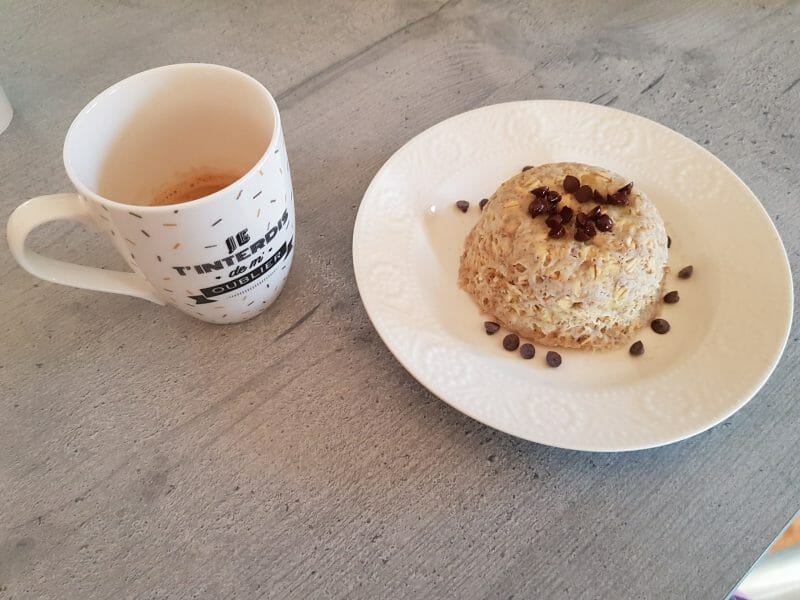 Cliquez pour zoomer ! Bowl cake banane et pépites de chocolat Thermomix par Marie z